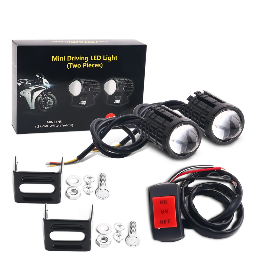 Universal Motorcycle Led Headlight Projector - Universal Motorcycle LED Headlight Mini Driving