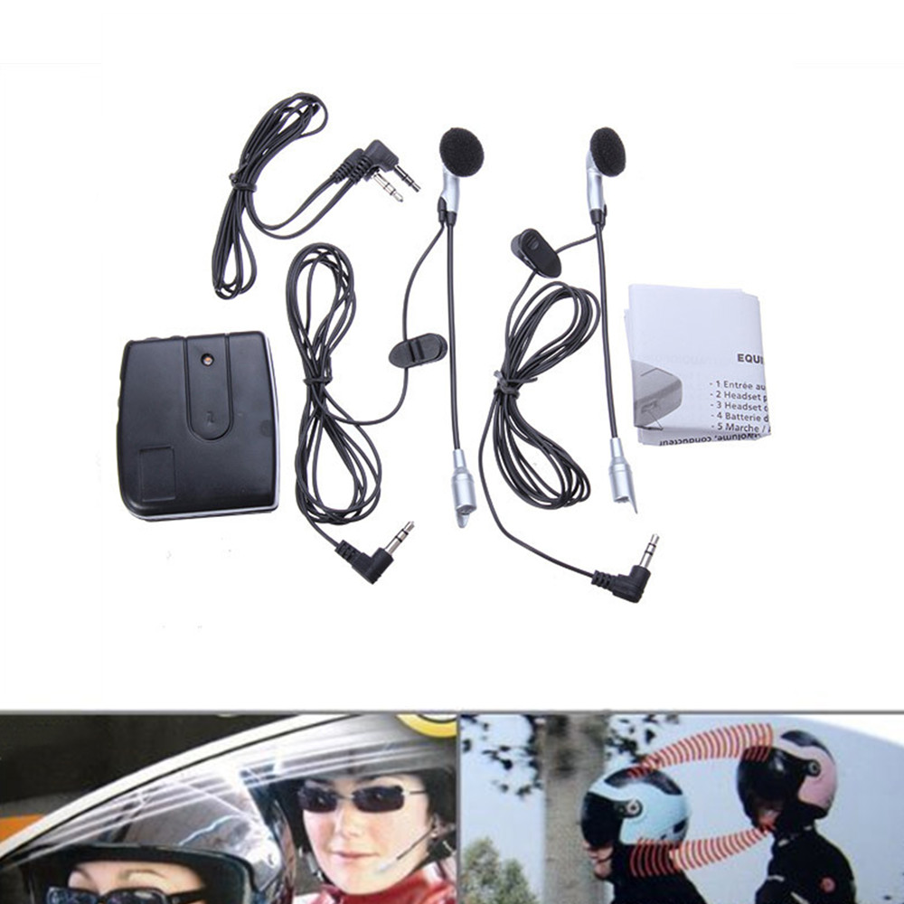 Universal Motorcycle Helmet Intercom Headset - Motorcycle Helmet to Helmet Communicator system