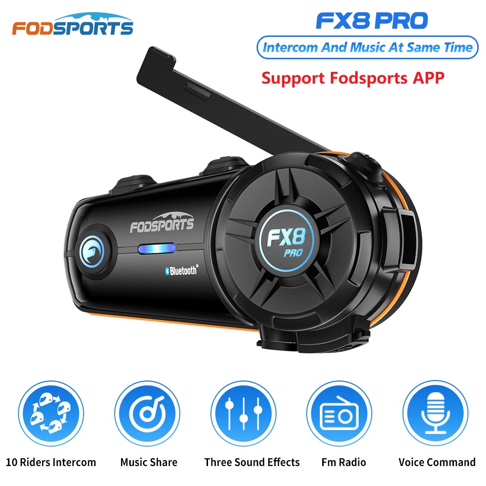 Full Face Motorcycle Helmet With Bluetooth - Fodsports FX8 Pro Motorcycle Intercom Bluetooth