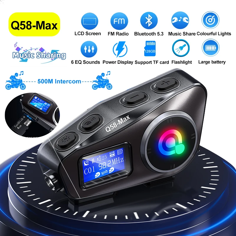 Universal Motorcycle Helmet Intercom Headset - Motorcycle Helmet Wireless Bluetooth Headset Intercomunicador