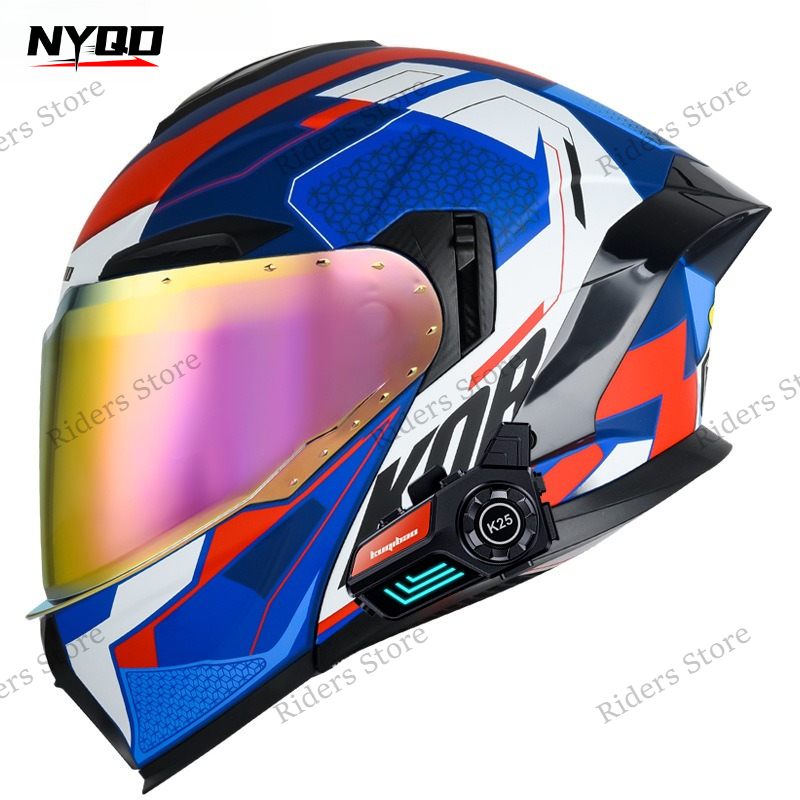 3C Certified Flip Up Motorcycl - Full Face Motorcycle Helmet With Bluetooth recension och pris