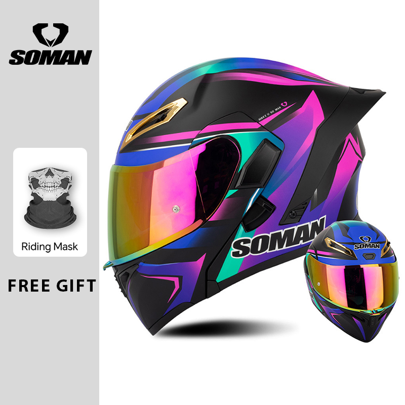 Men's Motorcycle Helmet DOT Ap - Modular Flip Up Motorcycle Helmet Dot Approved recension och pris