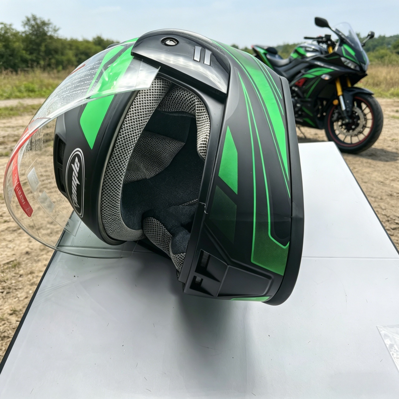 Men's Full Face Motorcycle Hel - Dual Visor Motorcycle Racing Helmet recension och pris