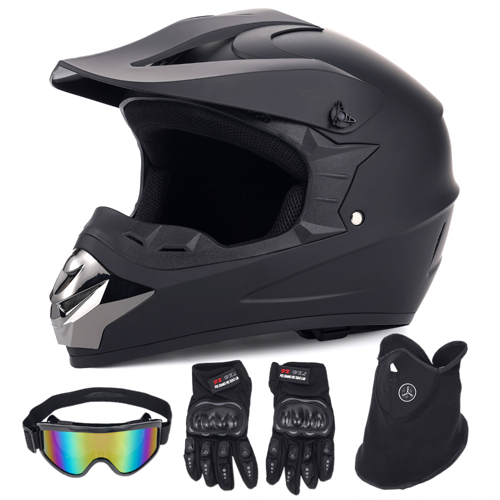 Off‑Road Motorcycle Helmet Fou - Off Road Motocross Helmet Goggles Set recension och pris