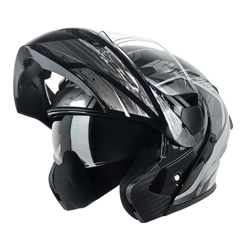 Dual Visor Modular Flip Up Mot - Modular Flip Up Motorcycle Helmet Dot Approved recension och pris