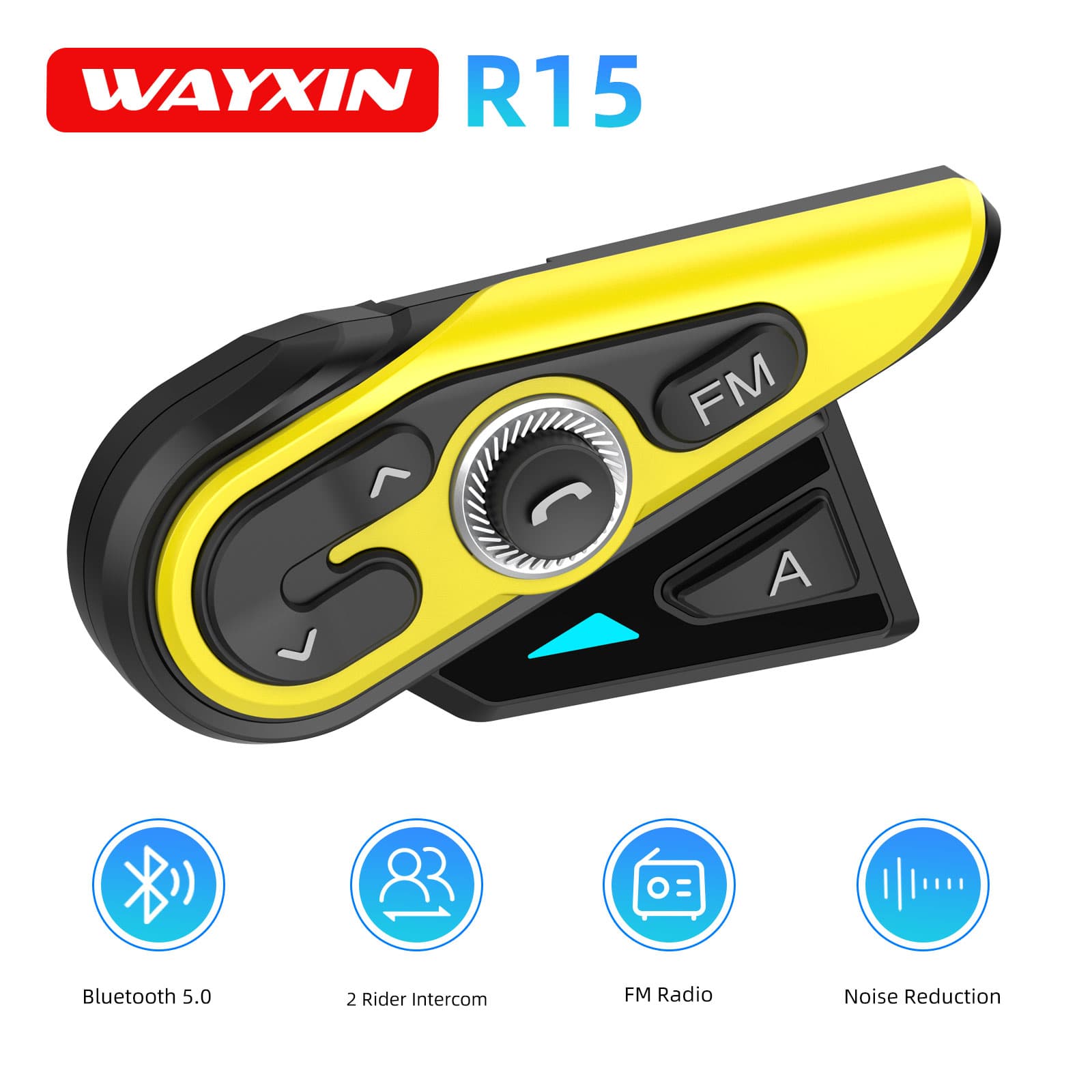 WAYXIN R15 Motorcycle Bluetoot - Universal Motorcycle Helmet Intercom Headset recension och pris