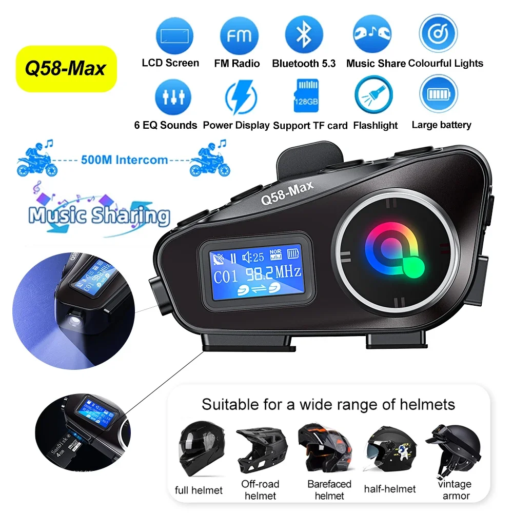 Large Screen Display Helmet In - Full Face Motorcycle Helmet With Bluetooth recension och pris