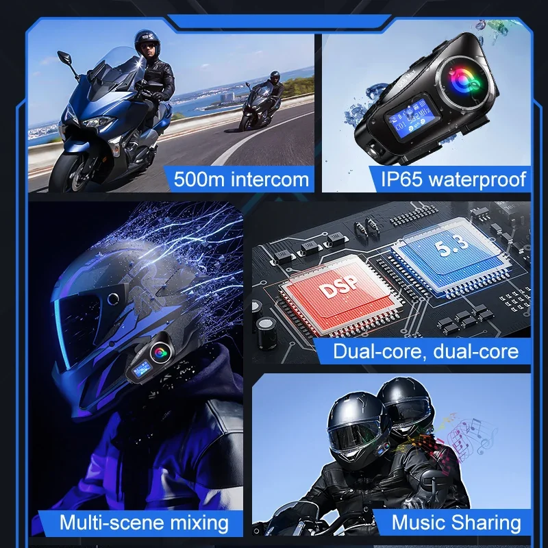 Large Screen Display Helmet In - Full Face Motorcycle Helmet With Bluetooth recension och pris