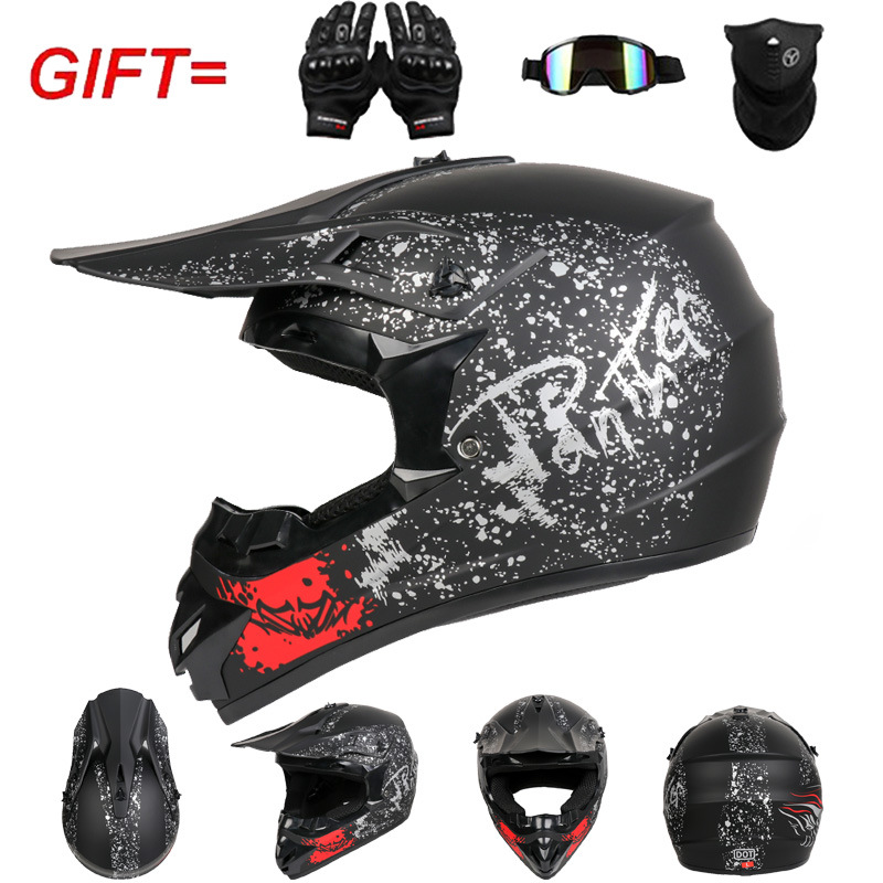 Motorcycle Off Road Helmet Ful - Off Road Motocross Helmet Goggles Set recension och pris