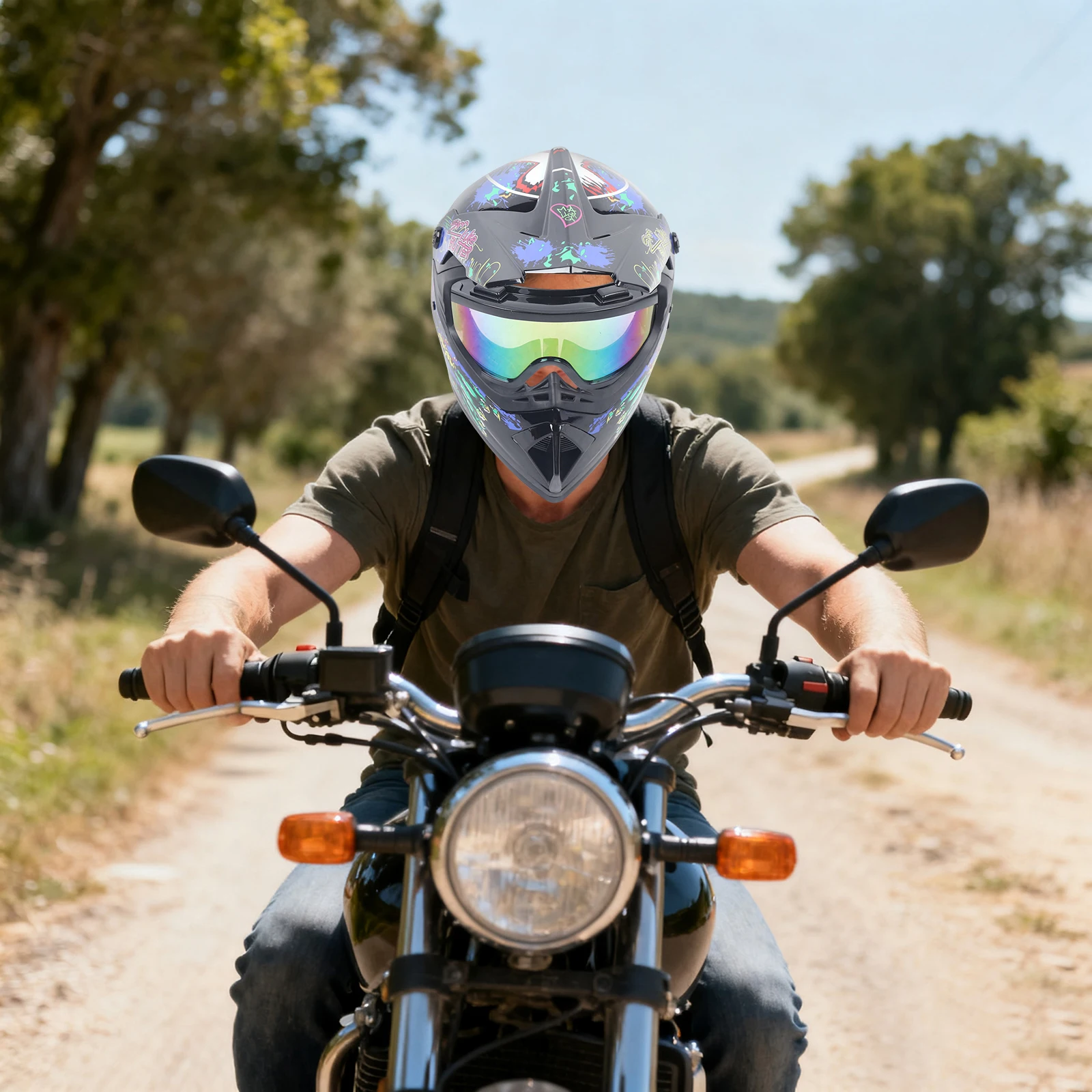 Motocross Helmet Kit, Motorcyc - Off Road Motocross Helmet Goggles Set recension och pris