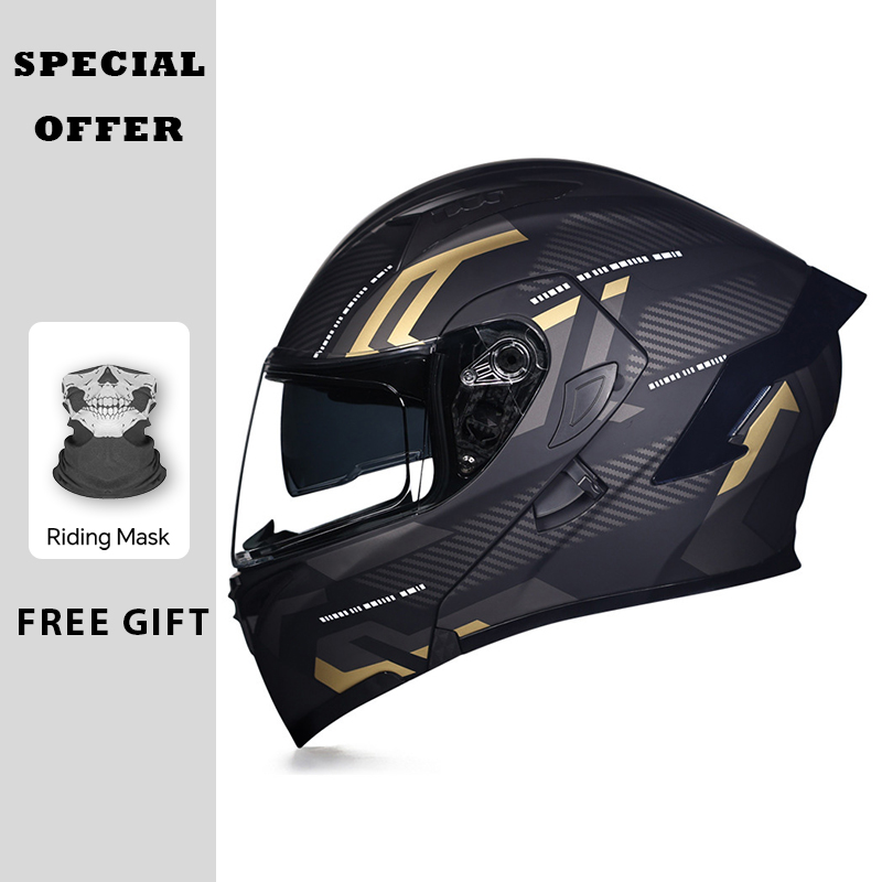 DOT Approved Motorcycle Flip U - Dual Visor Motorcycle Racing Helmet recension och pris