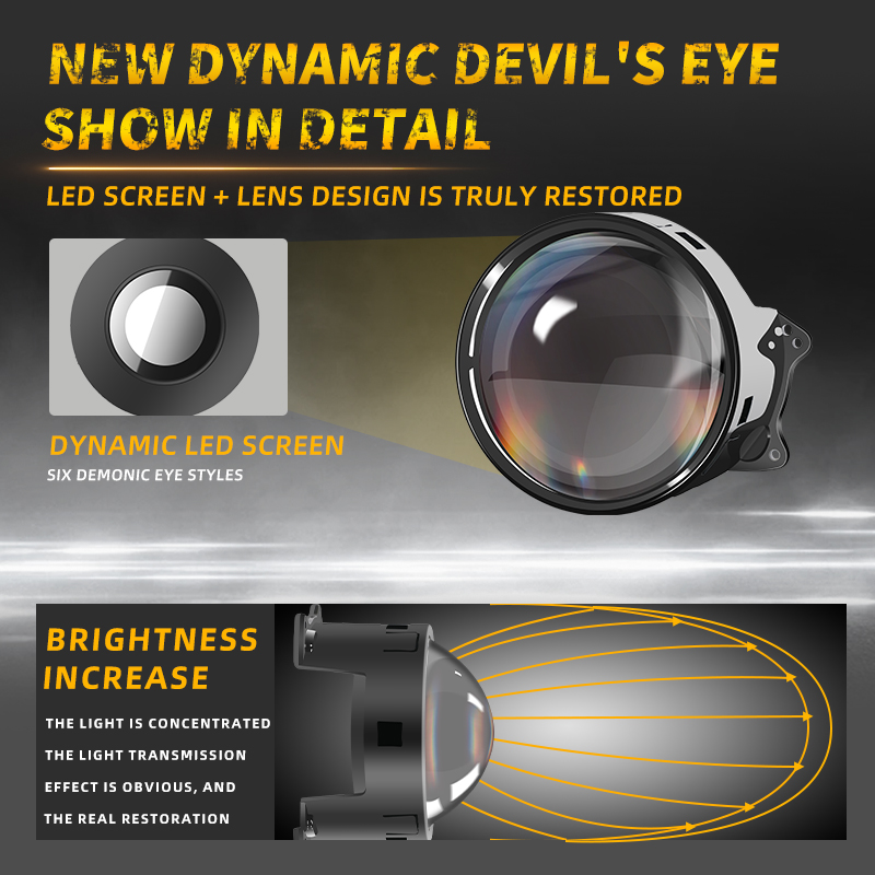 2PCS Remote Control LED Eye Li - Universal Motorcycle Led Headlight Projector recension och pris
