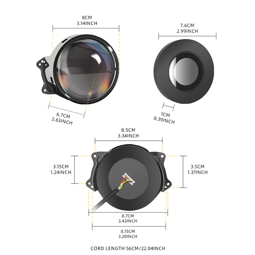 2PCS Remote Control LED Eye Li - Universal Motorcycle Led Headlight Projector recension och pris