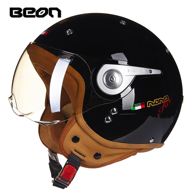 BEON B-110 Motorcycle Helmet b - Vintage Open Face Retro Helmet recension och pris