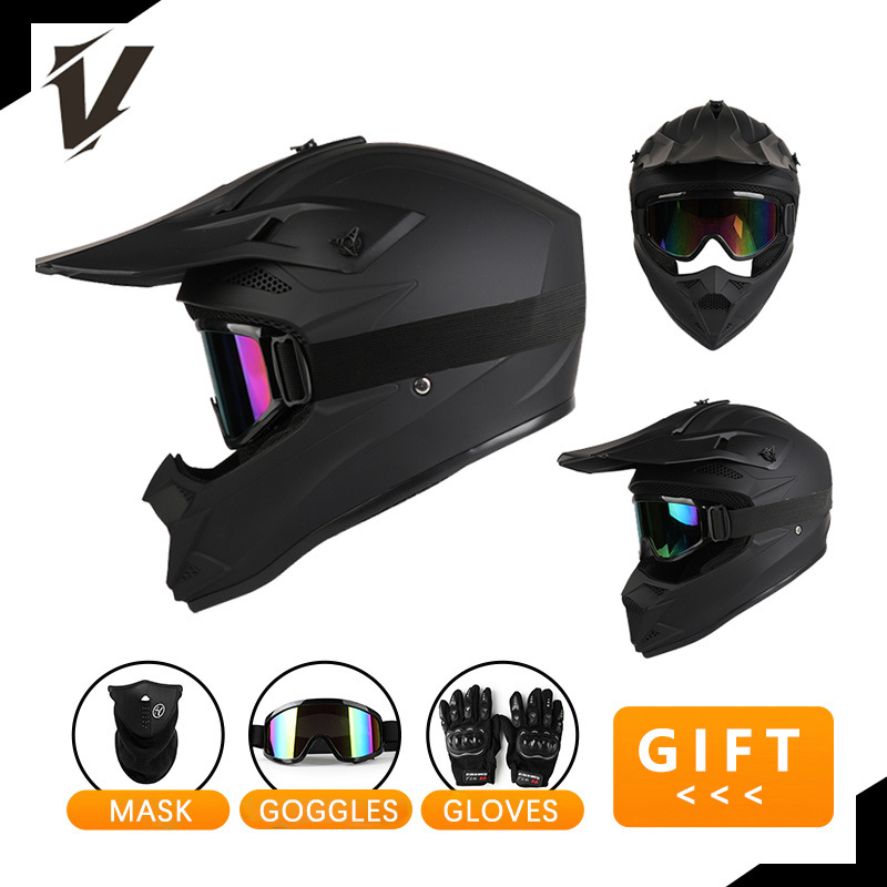 Off Road Motorcycle Helmet Set - Off Road Motocross Helmet Goggles Set recension och pris