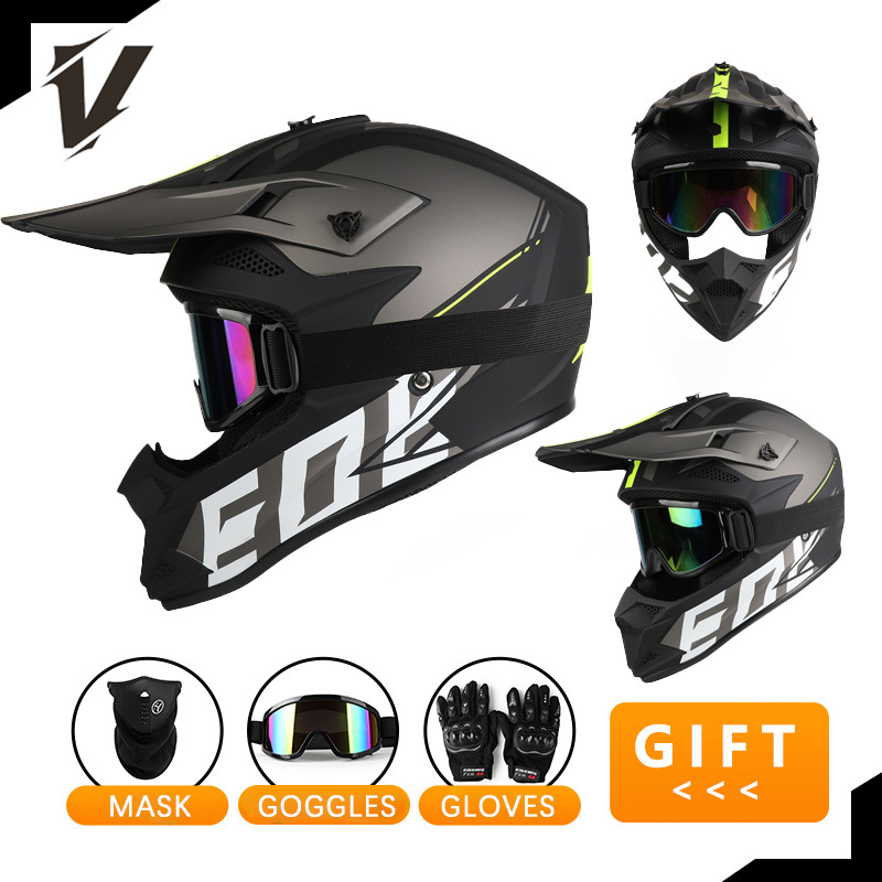 Off Road Motorcycle Helmet Set - Off Road Motocross Helmet Goggles Set recension och pris