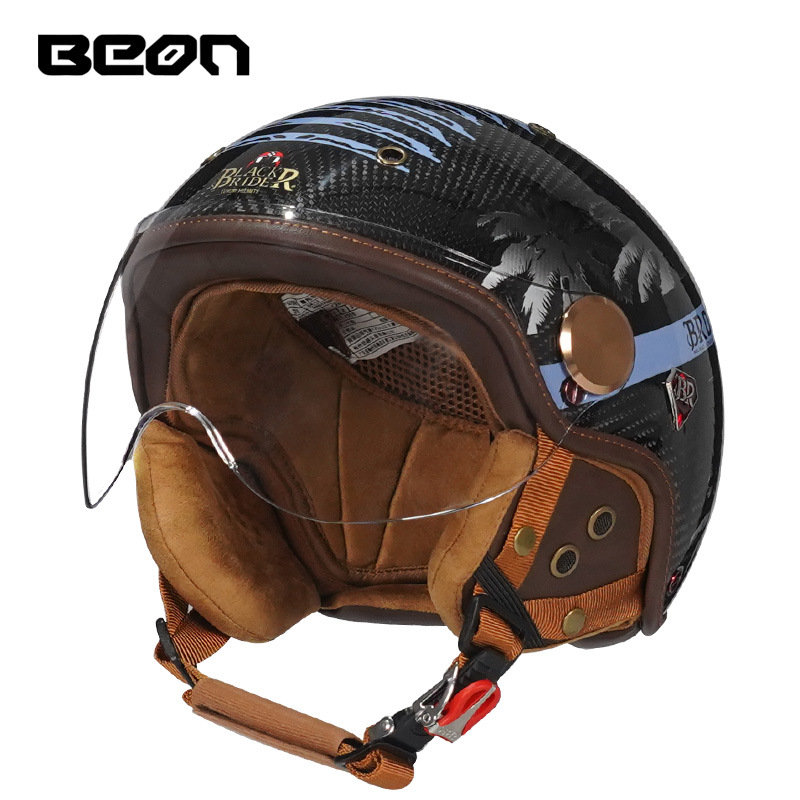 BEON BR13 Retro Open Face Half - Vintage Open Face Retro Helmet recension och pris