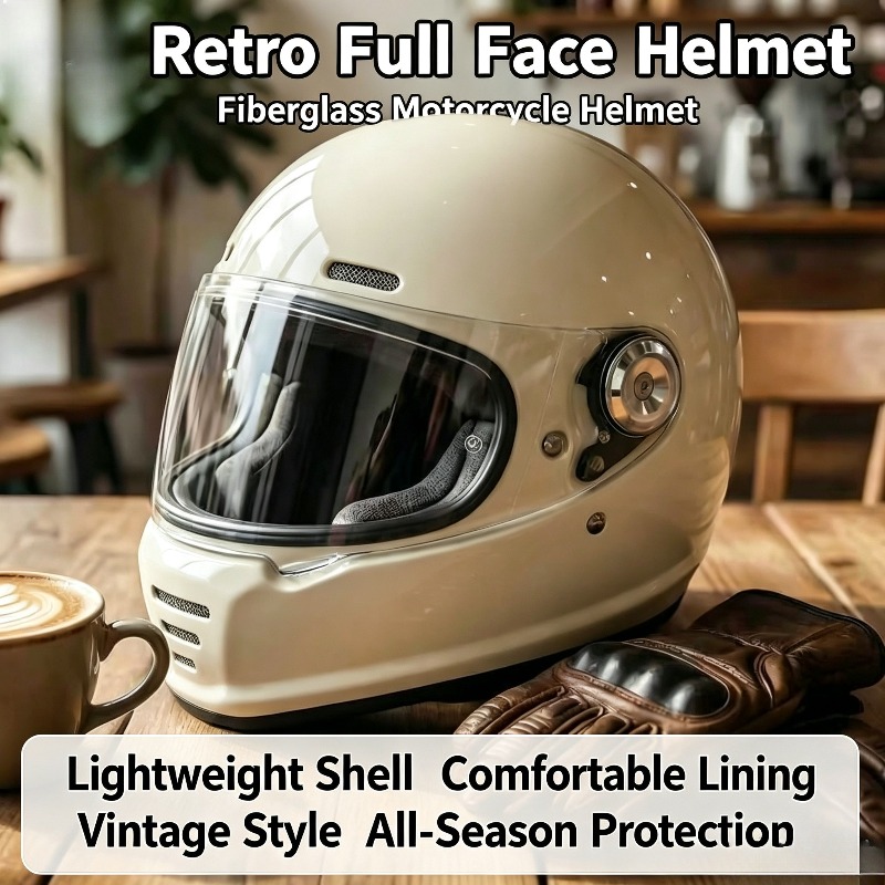 Carbon Fiber Retro Helmet Moto - Carbon Fiber Lightweight Motorcycle Helmet recension och pris