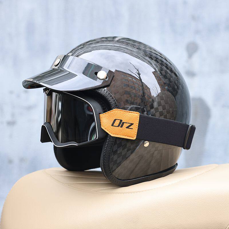 2026 Carbon Fiber Vintage Helm - Carbon Fiber Lightweight Motorcycle Helmet recension och pris