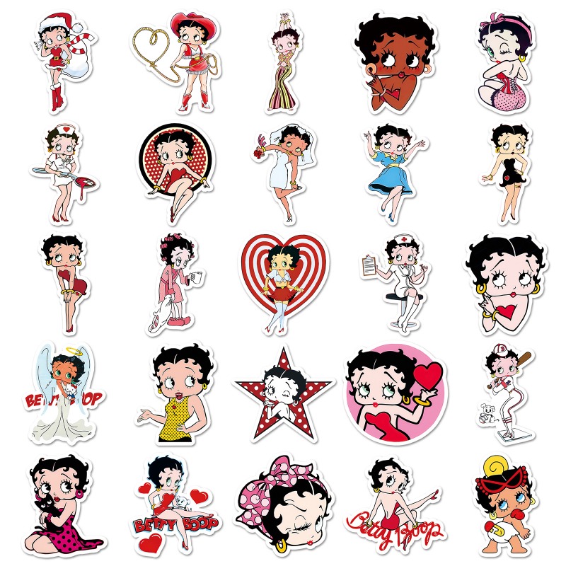 Betty Boop 50 stickers high co - Atv Parts recension och pris