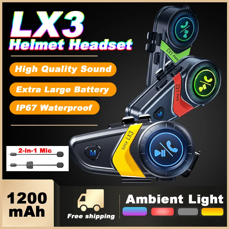 LX3 Motorcycle Helmet Headset  - Full Face Motorcycle Helmet With Bluetooth recension och pris