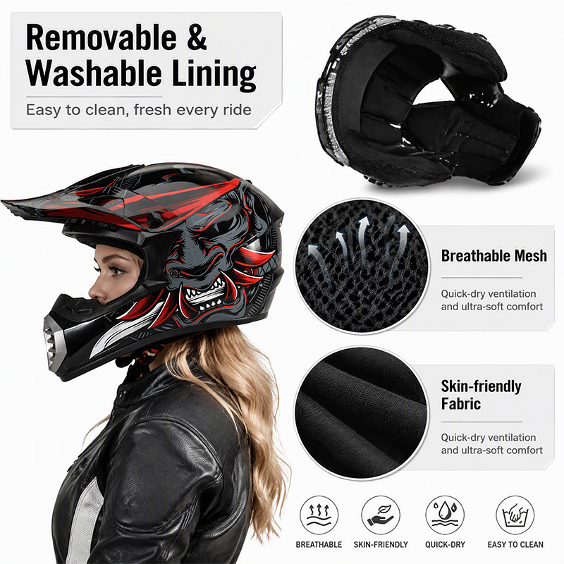 Uchoose Motocross Helmet Set   - Off Road Motocross Helmet Goggles Set recension och pris